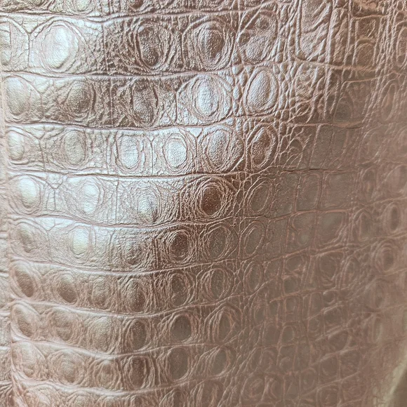 7 For All Mankind Strapless Dress Brown Faux Leather Snakeskin Print Sexy Medium - Picture 5 of 13